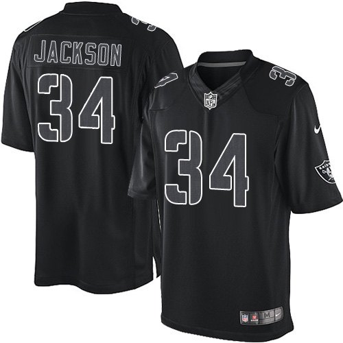 Youth Elite Bo Jackson Nike Jersey Black - #34 Impact NFL Oakland Raiders